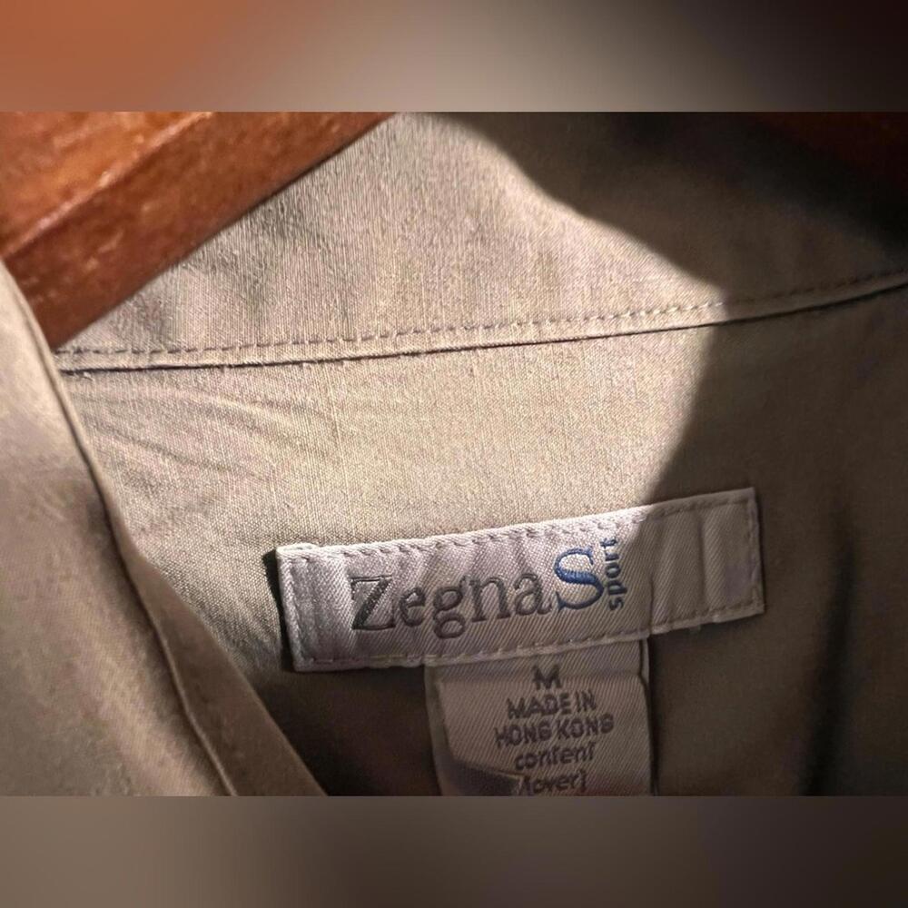 Z Zegna Beige Button-Down Casual Shirt - Picture 2 of 3